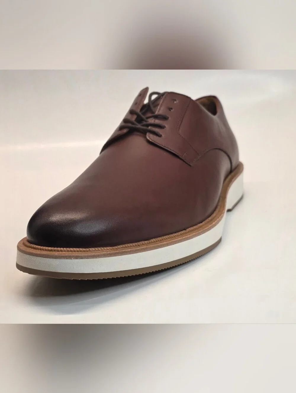 New Benson Derby Oxford Casual Allen Edmonds Brown Leather  Men's Size 12D